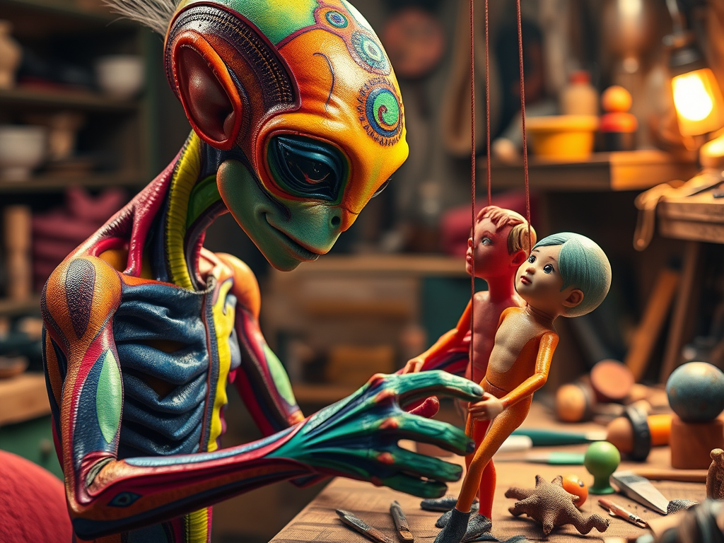 a-colorful-humanoid-alien-puts-human-puppets-back-together – Astrology ...